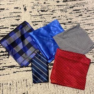 Mized Lot of 5 Pocket Squares